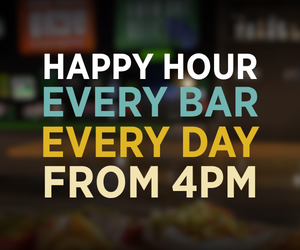 happy hour from 4pm